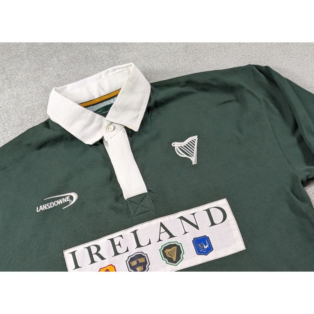 Lansdowne Ireland Rugby Shirt Mens Large Green Short Sleeve Heritage Collection